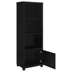 Coaster Home Furnishings Jupiter 3-Shelf Media Tower Bookcase with Storage Cabinet Black