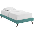 Modway Loryn Upholstered Twin Platform Bed Frame With Wood Slat Support In Teal