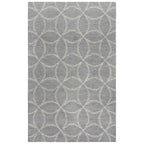 Peace 7'9" X 9'9" Geometric Gray/Gray Hand-Tufted Area Rug