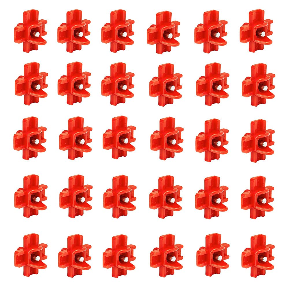 Doublewood 30Pcs Chicken Nipples Horizontal Side Mount Poultry Water Nipple Waterer Drinker Outdoors For Chicken Ducks Quail And