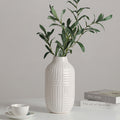 hjn hjn White Vase -Flower Vase for Decor,White Ceramic Vase for Table,Modern Decor Vases for Living Room/Bookshelf/Mantel/Home 