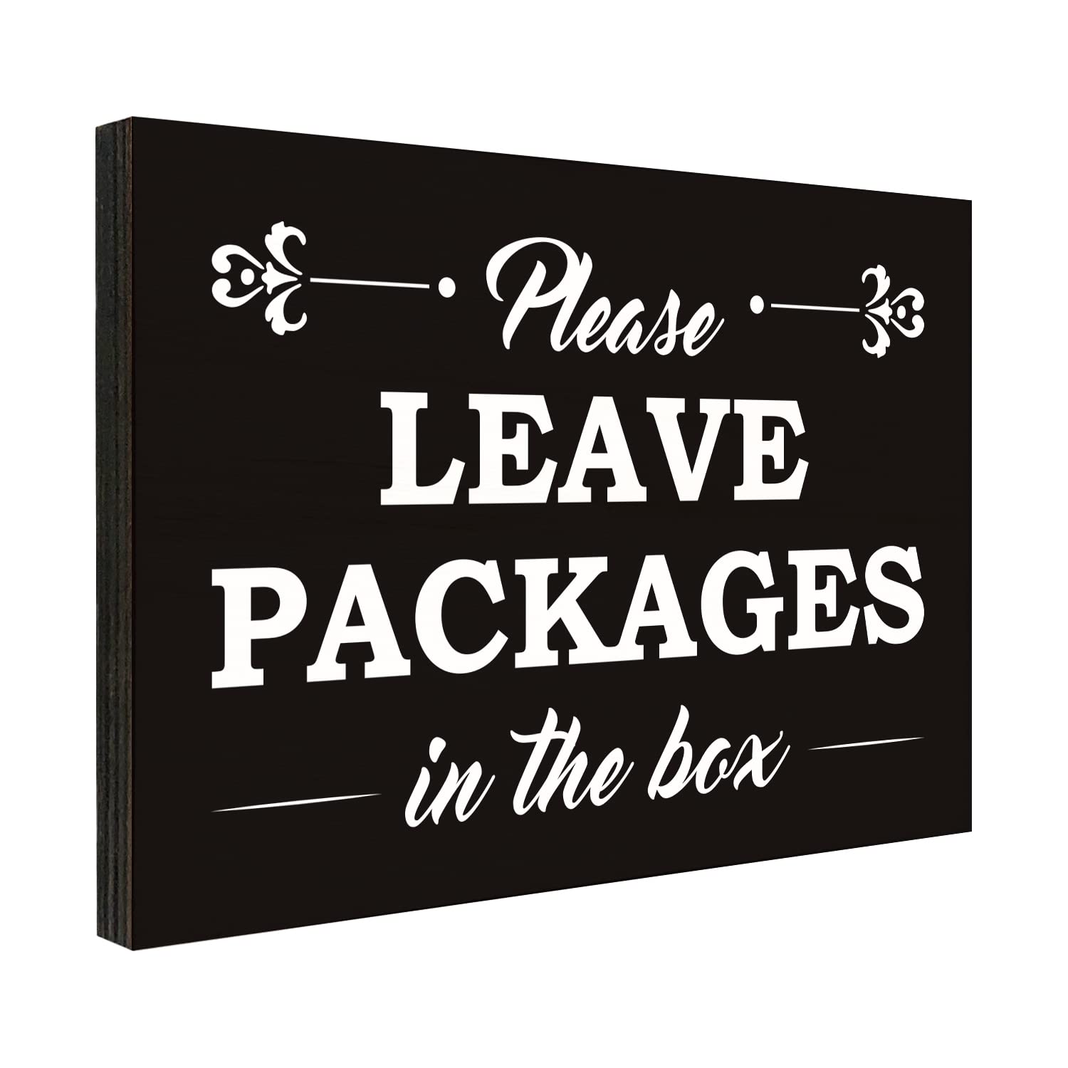 Please Leave Packages In The Box Sign For House, Use For Home Office Or Business Front Door Warning Reminder Signs, Apartment En