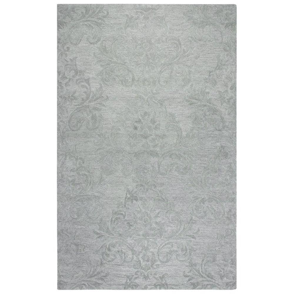 Rizzy Home Alora Decor Emerson 9' X 12' Damask Grey/Gray/Rust/Blue Hand-Tufted Area Rug