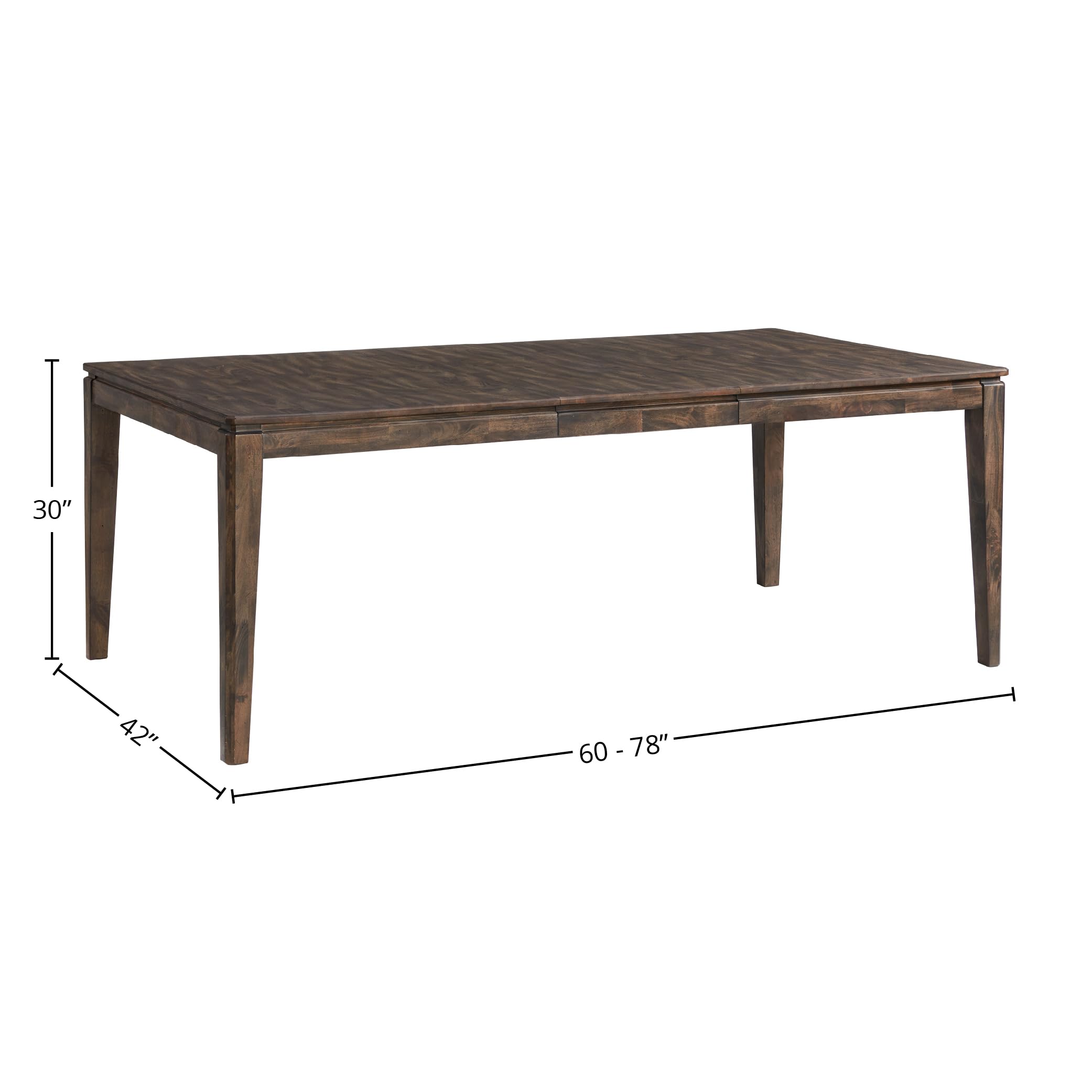 Intercon Kauai 42 x 60-78 Butterfly Leaf Convertible Dining Table, Brown