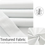 Jinchan Linen Fabric Curtain Room Darkening Window Treatment For Bedroom 72 Inch Long Thermal Insulated Living Room Curtain White 1 Panel