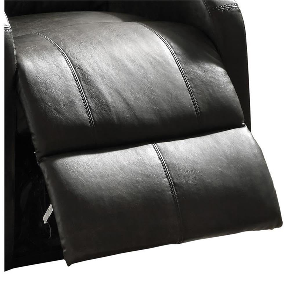 Acme Ricardo Faux Leather Tufted Upholstered Recliner With Power Lift In Brown