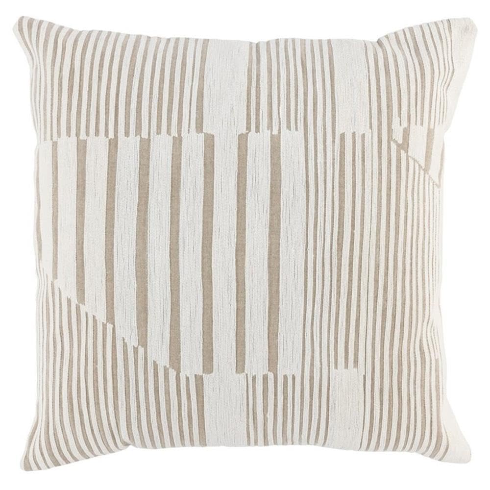 Kosas Home Charlotte 22X22 Cotton And Linen Throw Pillow In Natural/Ivory