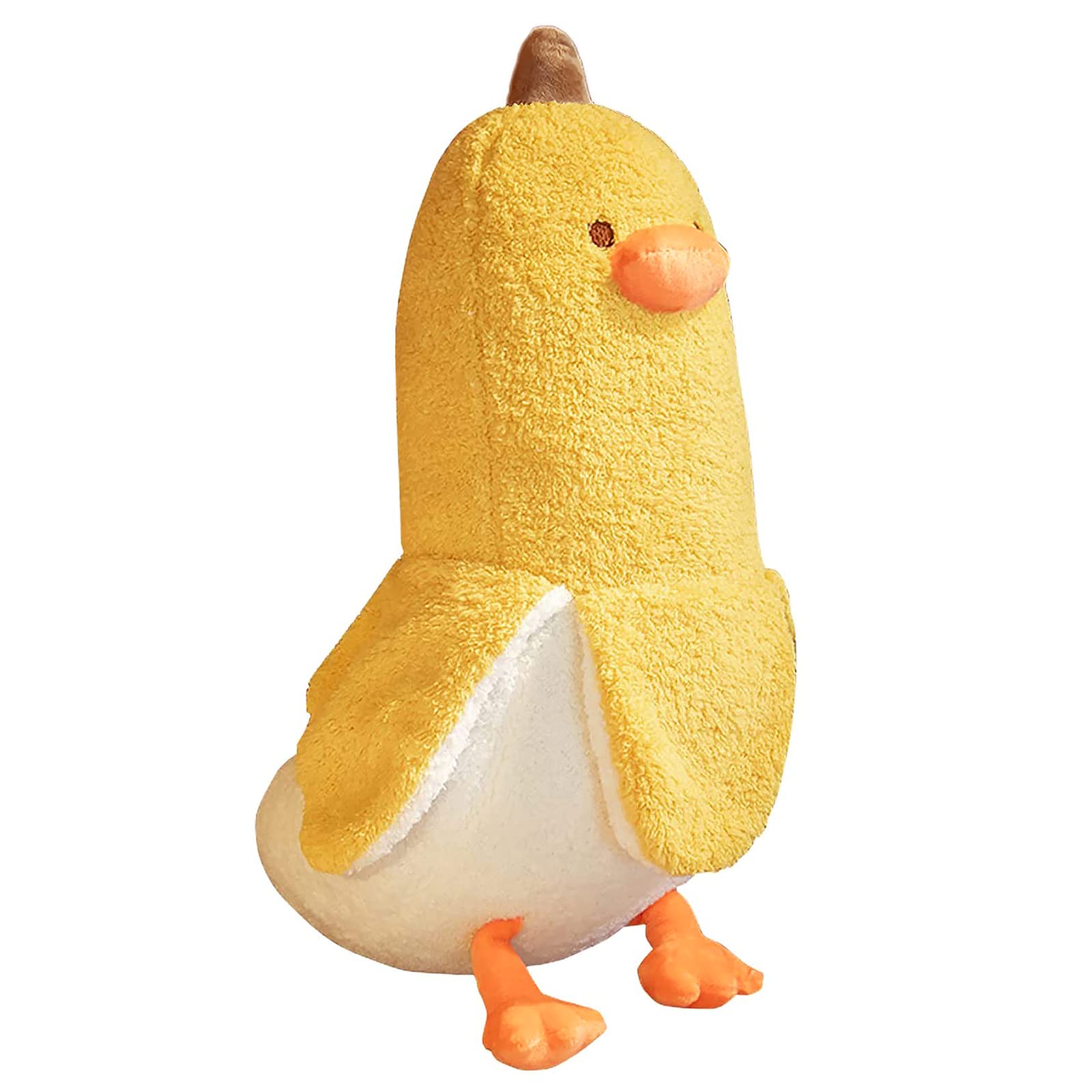 PEACH CAT Banana Duck Plush Toy Cute Plushie Hugging Plush Pillow Duck Stuffed Animal for Girls and Boys Yellow 19.7'