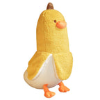 PEACH CAT Banana Duck Plush Toy Cute Plushie Hugging Plush Pillow Duck Stuffed Animal for Girls and Boys Yellow 35.4'