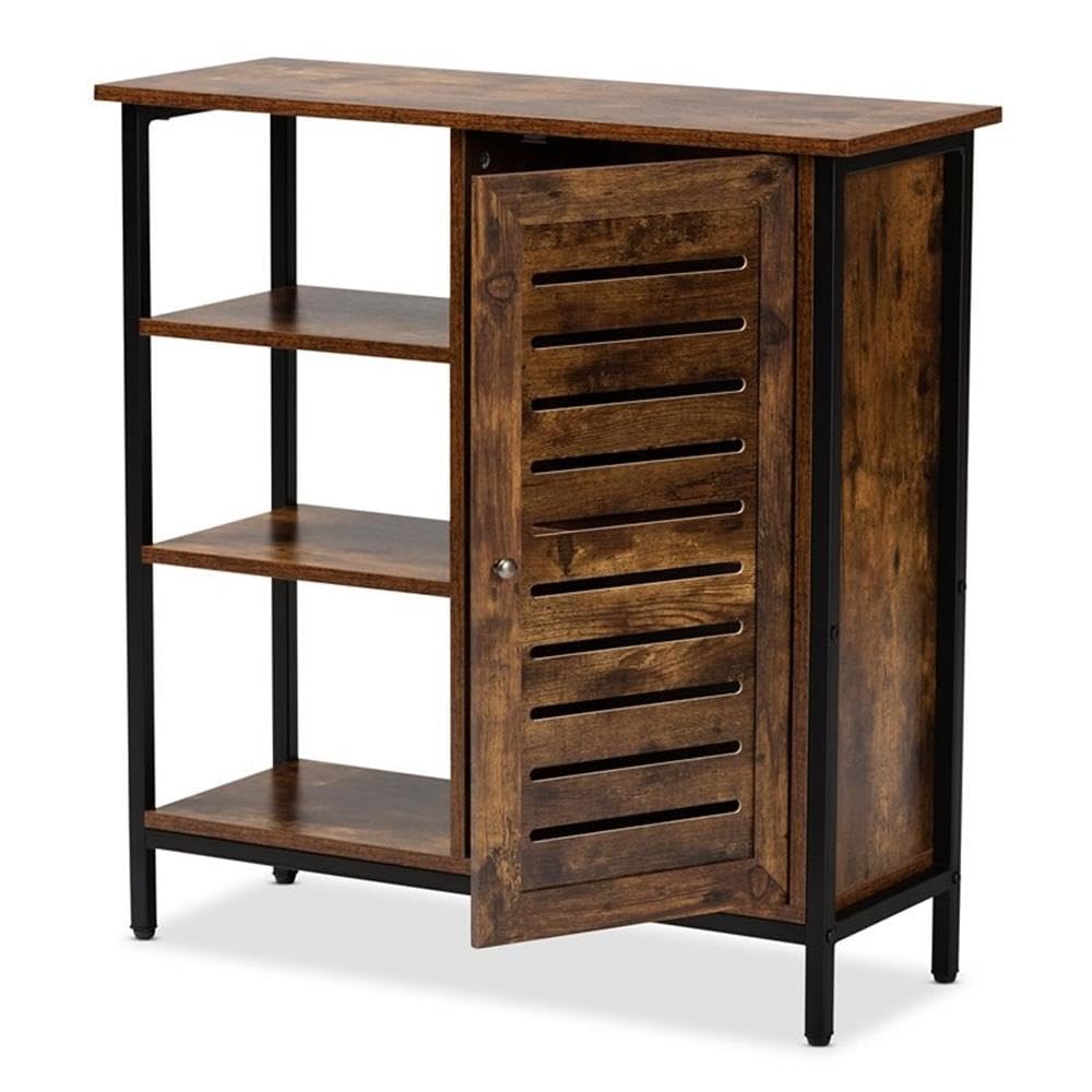 Wholesale Interiors Baxton Studio Wayland Shoe Storage Cabinet - Thumbnail 3