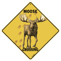 CROSSWALKS Moose Crossing 12 X 12 Aluminum Sign (X281)