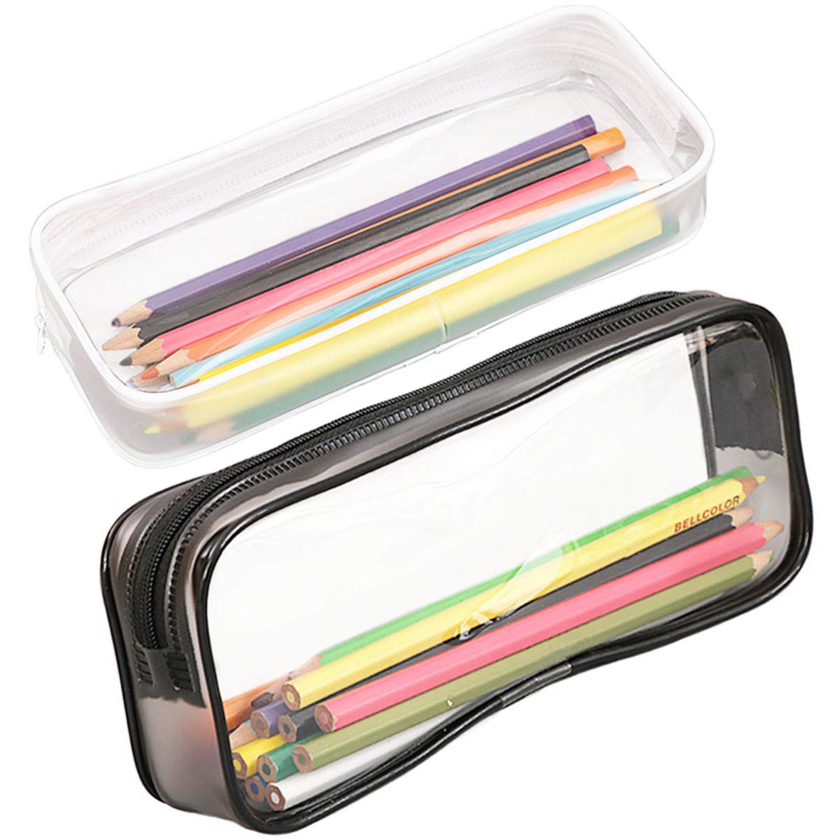 Funny Live Clear Pen Pencil Case Pouch Big Capacity Pencil Case Bag Storage Bag Holder Transparent Pvc Pen Bag Pencil Pouch For