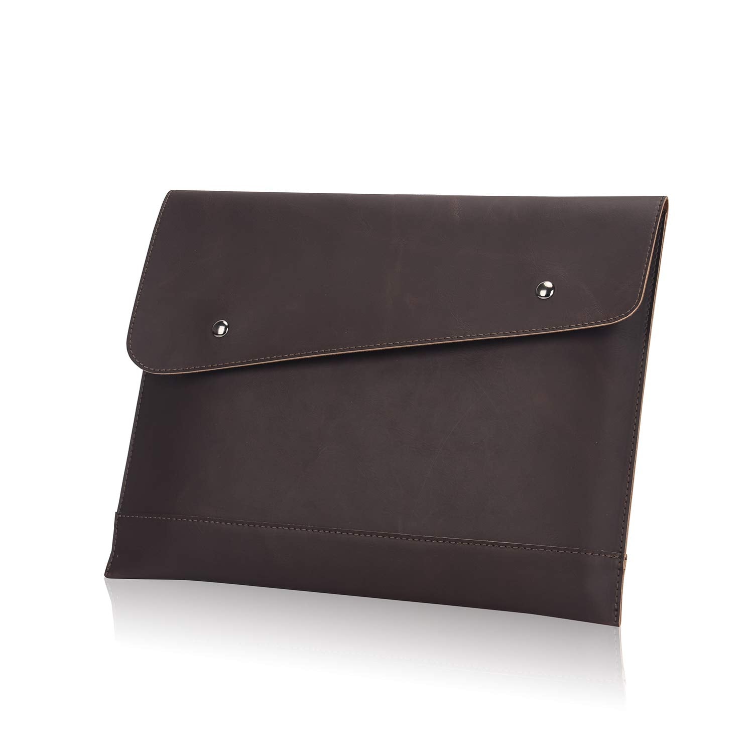 Envelope A4 Documents Folder Case,Convenient Business & Conference File Pu Leather Clutch Bag For Women And Men