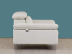 HomeRoots 31' Fashionable White Leather Chair