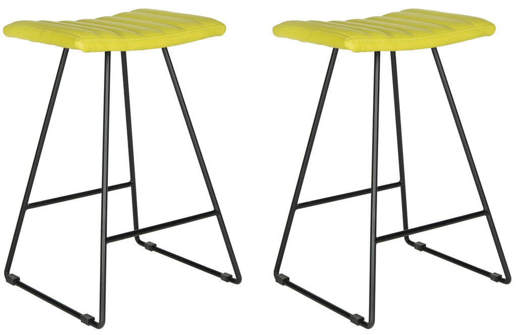 Safavieh Home Collection Akito Mid-Century Modern White 26-Inch Counter Stool