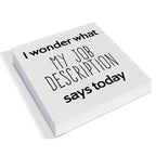 Country Office Wood Box Sign Decor Desk Sign I Wonder What My Job Description Wooden Box Block Sign Rustic Home Office Shelf Wal