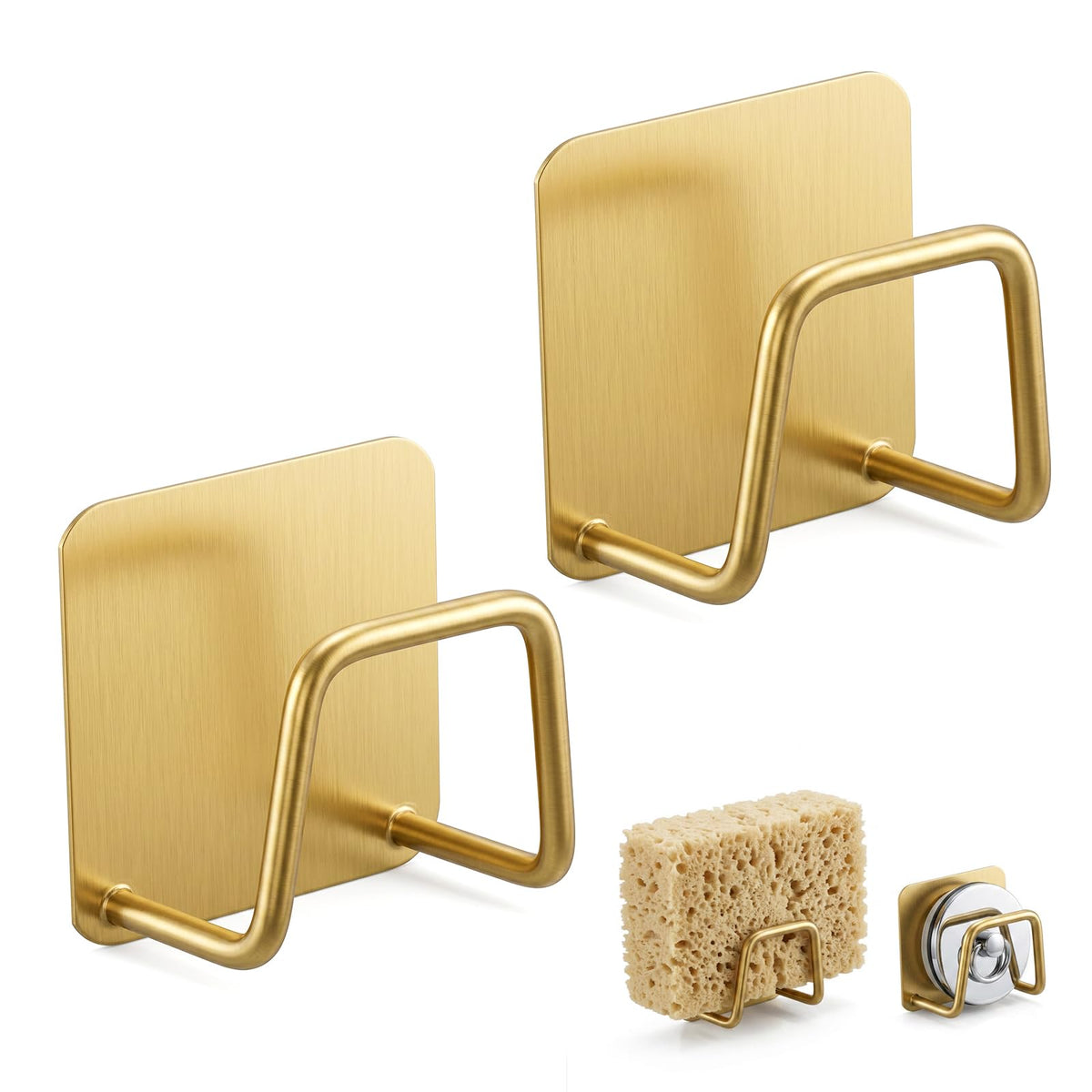 2 PCS Sponge Caddy for Kitchen Sink Adhesive Sponge Holder