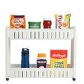 Attro Slim Rack 2 Layer Rack Made With Heavy Plastic Material Lightweight, Foldable And Portable Simple Assembly Comes With Mova