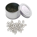 200 Fat Mini Paper Clip Super Cute Tiny Paperclips 3/5 Inch Bronze Copper Steel Clips In Silver Tinplate Paper Clips Holder For