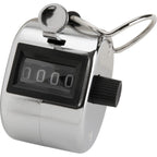 Sparco 24100 Tally Counter, W/ Finger Ring, 4 Figure, Silver