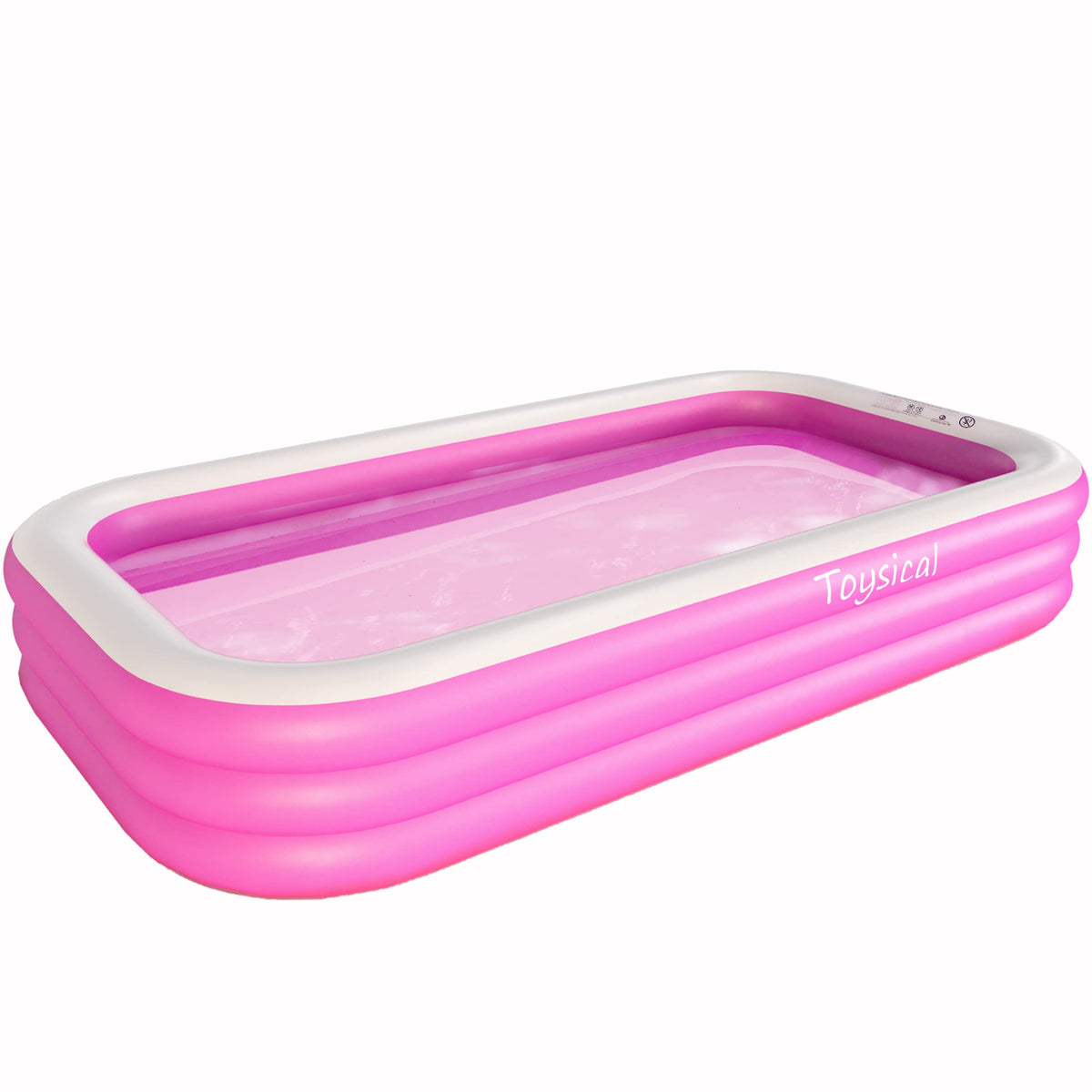 Toysical Inflatable Pool For Kids And Adults - 118 X 72 X 22 - More Durable Than Other Blow Up Pools For Adults - Includes Patch