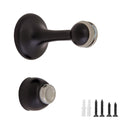 Magnetic Door Stop Wall Protector With Magnetic Tip, Design House Oil Rubbed Bronze Steel Door Stoppers, 4-Pack, 189324-Orb