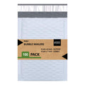 Sales4Less #000 Poly Bubble Mailers 4X8 Inches Padded Envelope Mailer Waterproof Pack Of 100,White