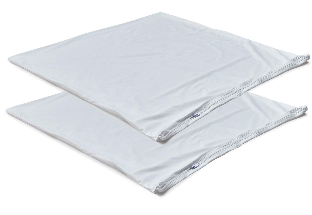 Waterproof Down Feather Proof Euro Pillow Protectors 28x28 Pack of 2 European Size Pillow Covers for Square Throw Pillow