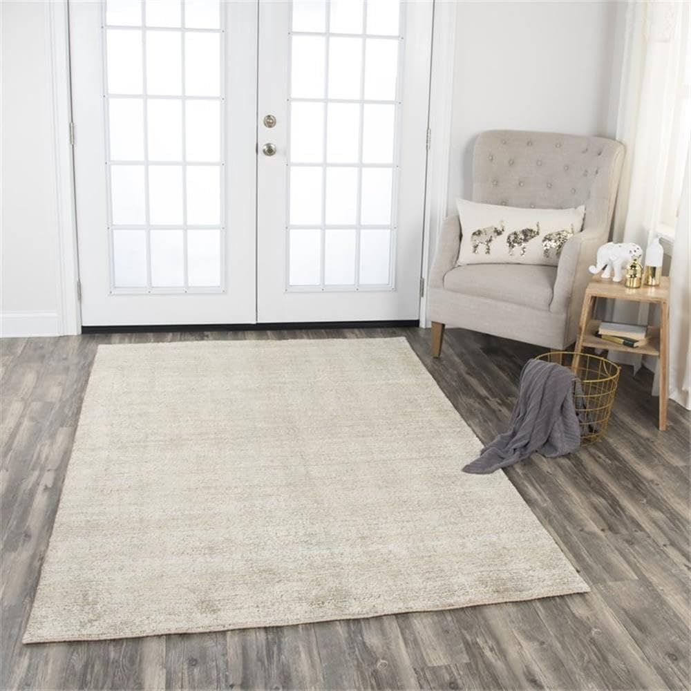 Rizzy Home Alora Decor Demure 9' X 12' Solid Beige/Beige Hand-Loomed Area Rug