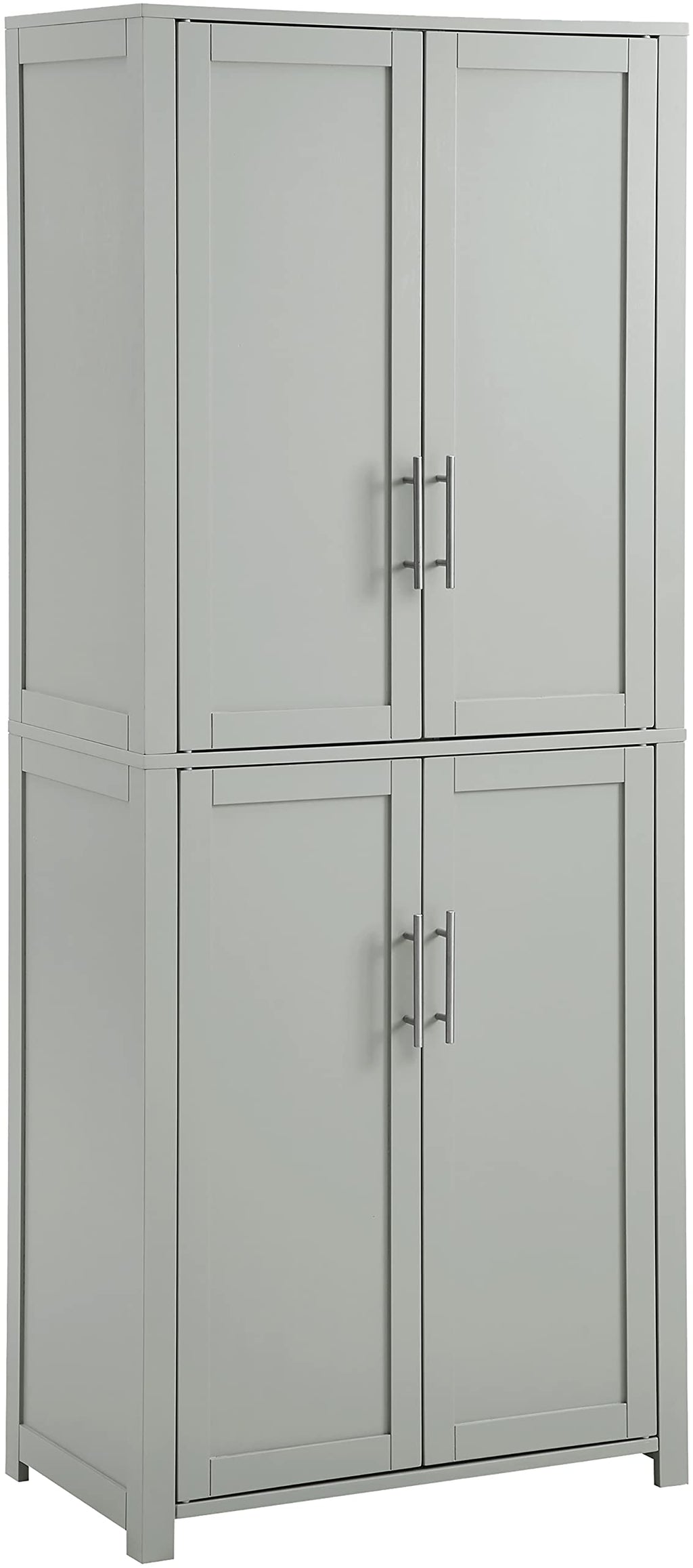 Crosley Furniture Savannah Tall Pantry Storage Cabinet with Shelves, Kitchen, Dining, or Laundry Room, Gray