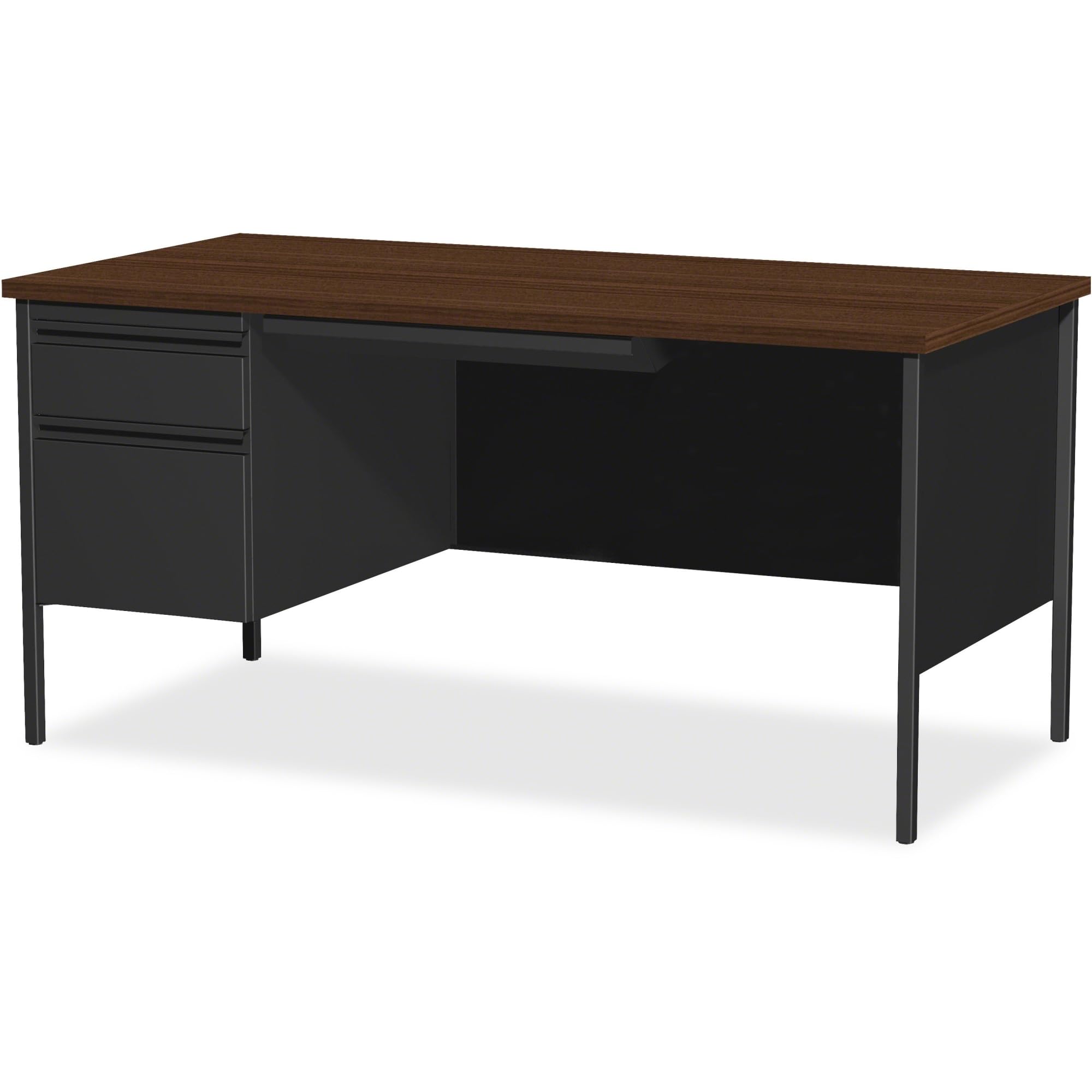 Lorell Single Left Pedestal Desk - Thumbnail 3