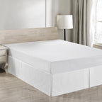 Simple&Opulence Belgian Linen Bed Skirt with Classic 14 inch Tailored Drop Dust Ruffle, Easy Fit Breathable Premium Natural Flax