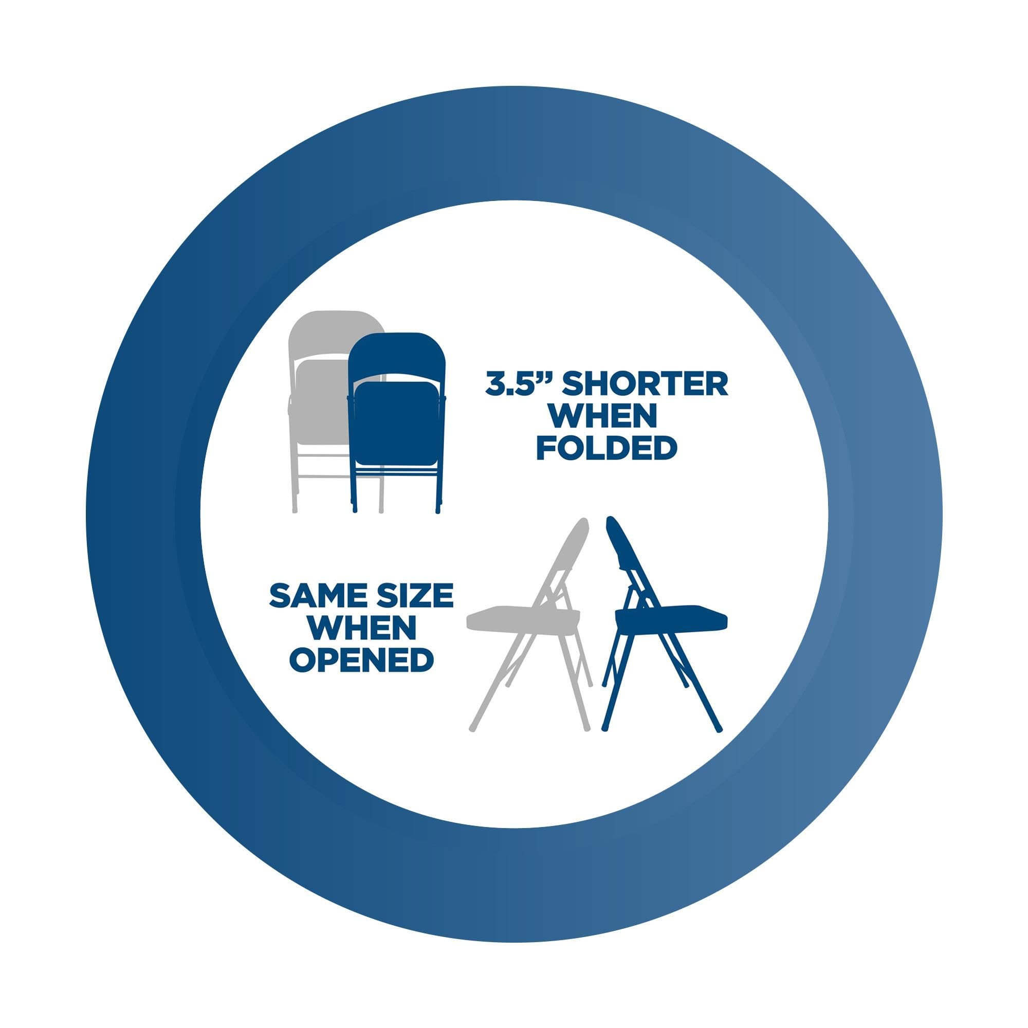 Cosco Smartfold® Fabric Folding Chair, 4-Pack, Black