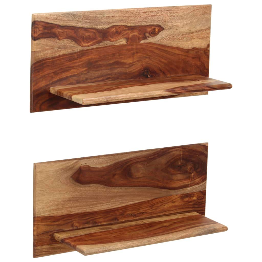 vidaXL Wall Shelves 2 pcs 22.9&quot;x10.2&quot;x7.9&quot; Solid Sheesham Wood