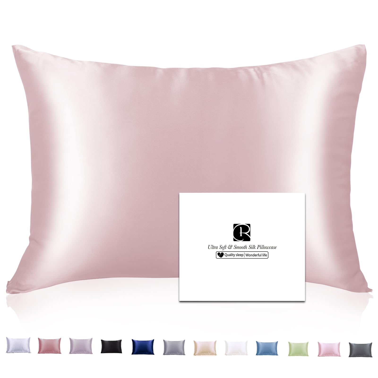 Silk Pillowcase King Size For Hair And Skin With Hidden Zipper, Ravmix Both Sides 21Momme Mulberry Silk Cooling Pillow Case, 20