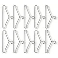 10Pcs Metal Doll Clothes Hangers, Doll Dress up Storage Clothes Organizer Rack, Doll Hangers Accessories (150mm)