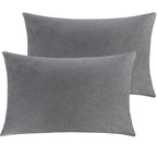 Ntbay 2 Pack Zippered Velvet Queen Pillowcases, Super Soft And Cozy Luxury Fuzzy Flannel Pillow Cases With Zipper, 20X30 Inches,