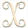 Back40Life - Precision Cut Vine Wood Monogram Letter - 13-inch Unfinished LC-01 Parent (X)