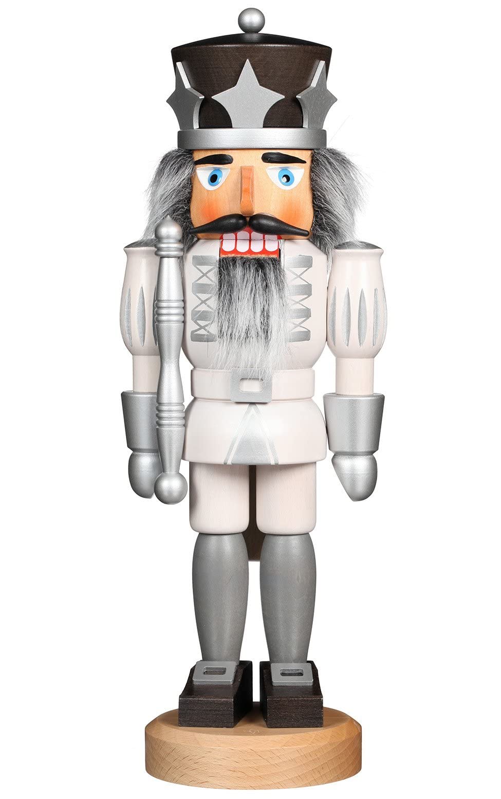 Alexander Taron 32-557 Christian Ulbricht Nutcracker Painted Prince, Silver And White