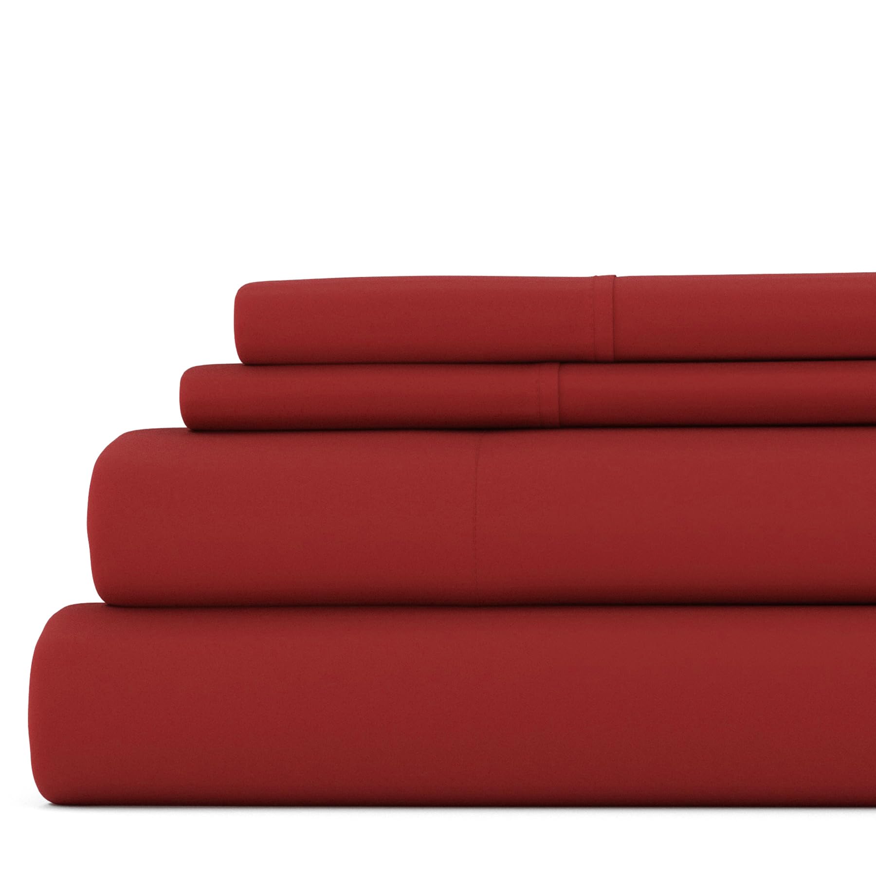 Linen Market Bed Sheets For Full Size Bed (Burgundy) - Sleep Better Than Ever With These Soft And Cooling Full Sheets - Deep Poc