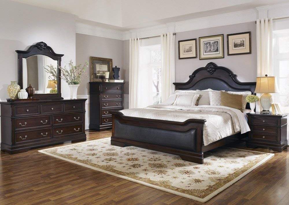 Coaster Home Furnishings Cambridge European Traditional 5-Drawer Chest of Drawers Bedroom Storage Cabinet Clothing Organizer Cappuccino Brown 203195