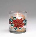 ATD 33425 3.5 Inch Poinsettia Flower Votive Glass Candle Cup