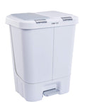 Step N' Sort 2 x 5.5 Gallon, Dual Trash and Recycling Bin with Slow Close Lid, White, 40 Liter (SNS402-W)