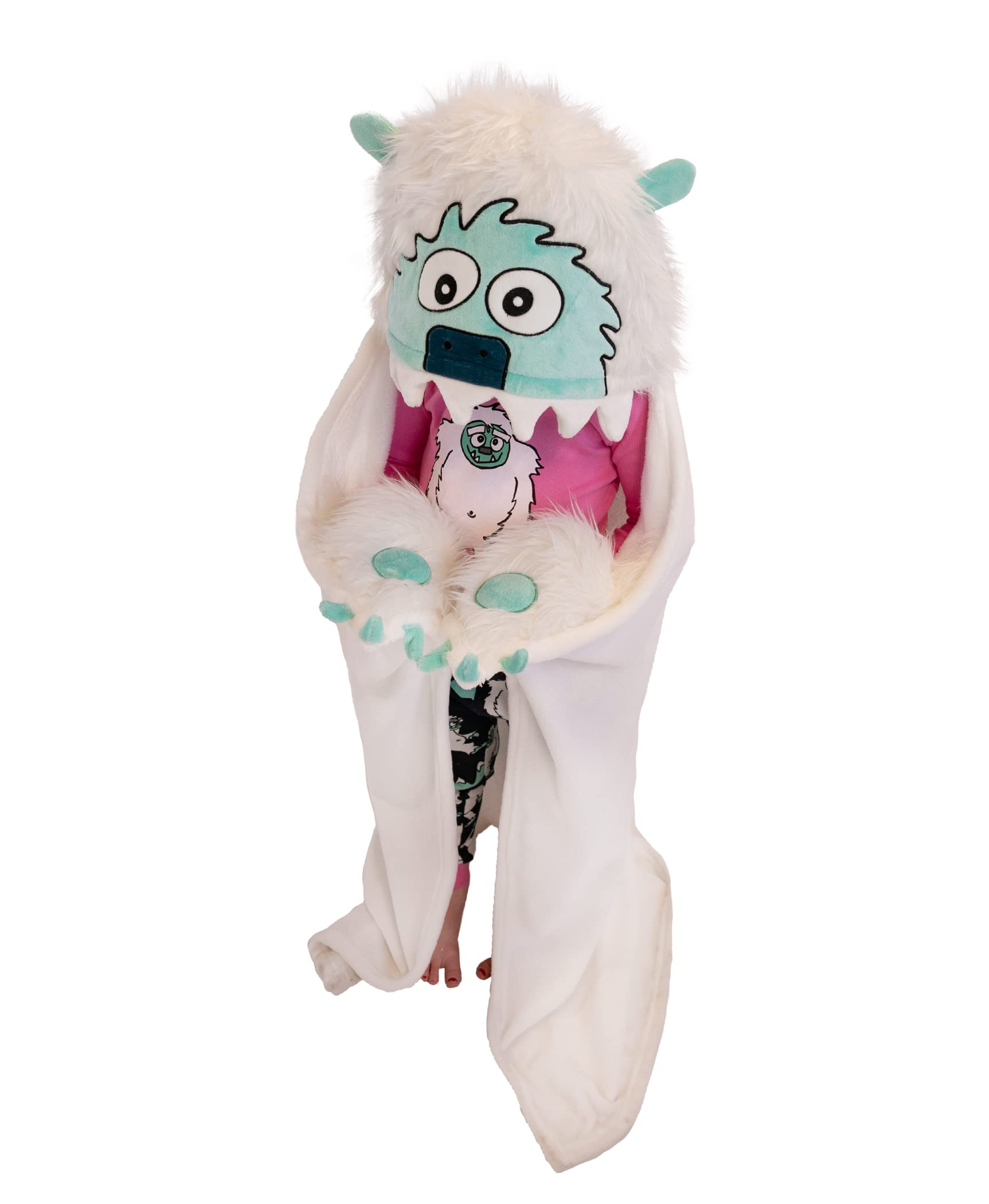 Lazy One Wearable Hooded Blanket For Kids, Animal Hooded Blanket (Yeti)