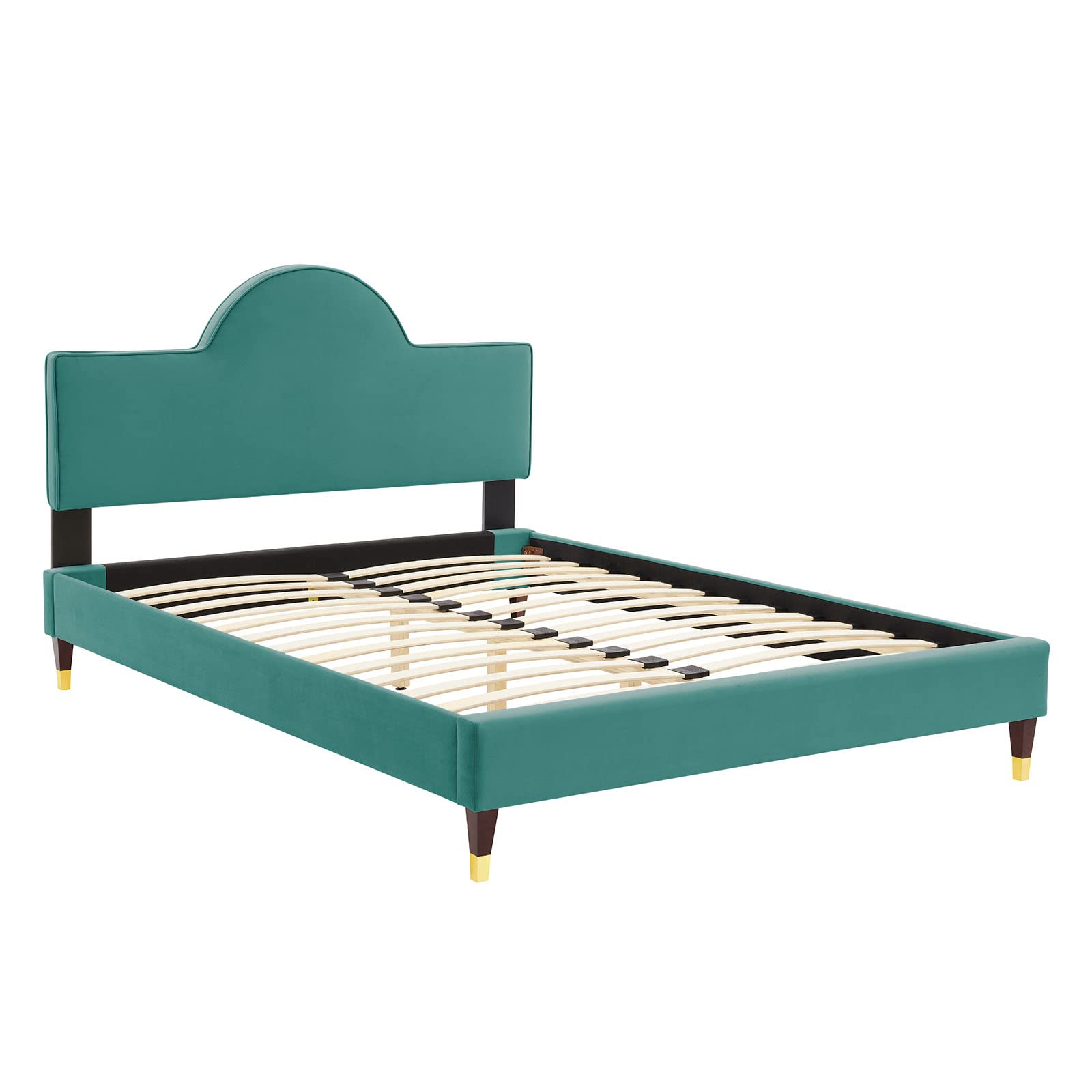 Modway Aurora Performance Velvet Full Bed, Teal