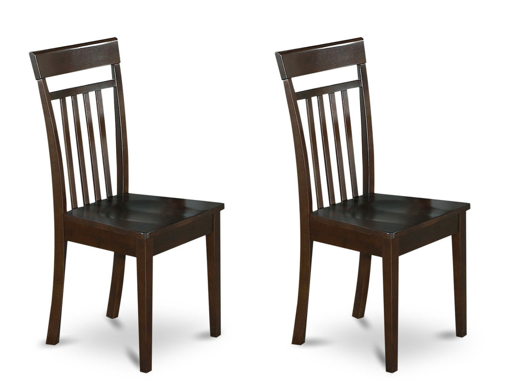 East West Furniture LYCA6-CAP-W Lynfield 6 Piece Modern Set Contains a Rectangle Wooden Table with Butterfly Leaf and 4 Dining Chairs with a Bench, 36x66 Inch, Cappuccino