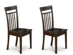 East West Furniture LYCA6-CAP-W Lynfield 6 Piece Modern Set Contains a Rectangle Wooden Table with Butterfly Leaf and 4 Dining Chairs with a Bench, 36x66 Inch, Cappuccino