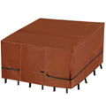 Nettypro Square Patio Table Cover 80 X 80 Inch, Waterproof 600D Heavy Duty Outdoor Furniture Covers For Dining Table And Chair Set, Brown