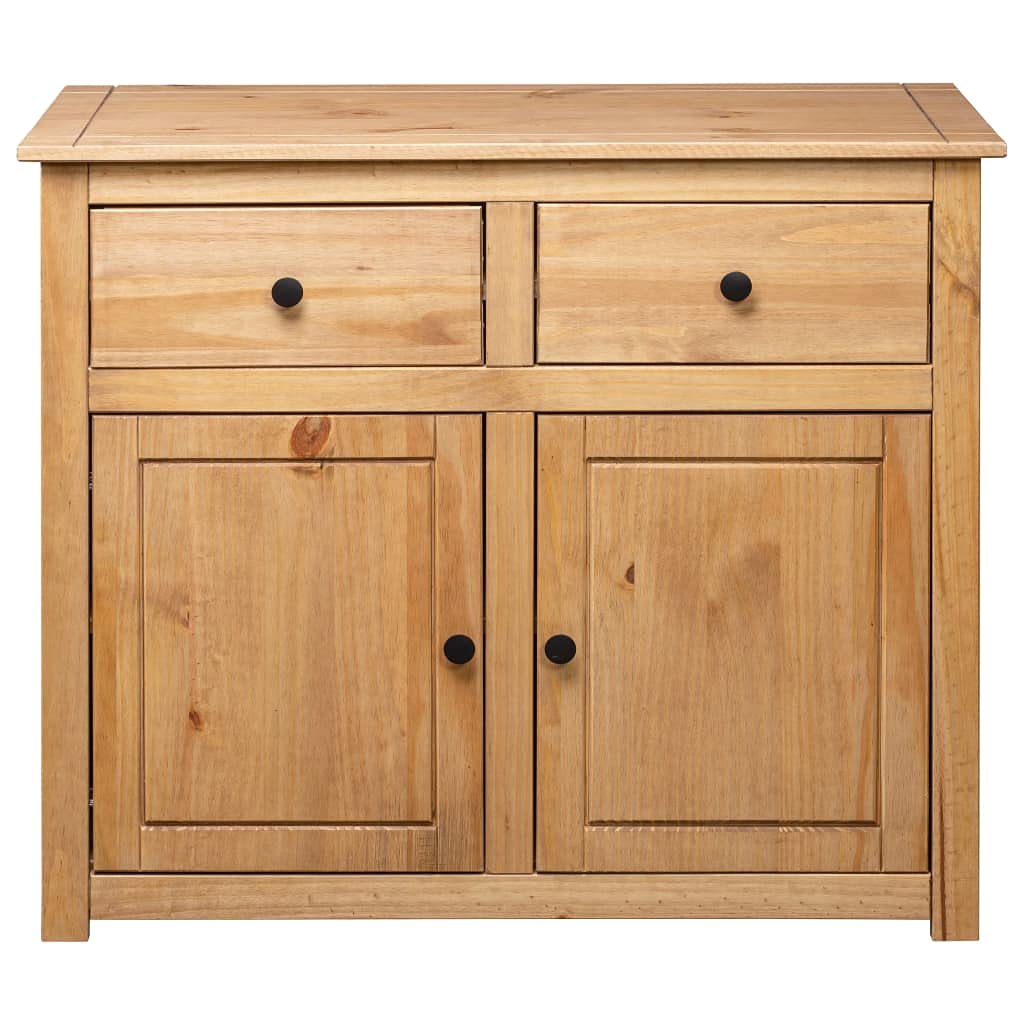 vidaXL Sideboard 36.6&quot;x15.7&quot;x31.5&quot; Solid Pinewood Panama Range