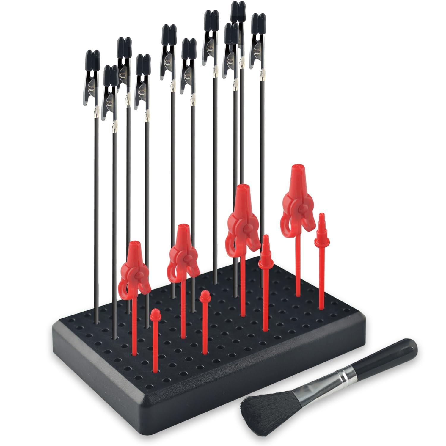 Hubest Painting Stand Base Holder With 18 Pcs Plastic Gundam Model Painting Alligator Clip Sticks For Holding Model Parts Diy Ca